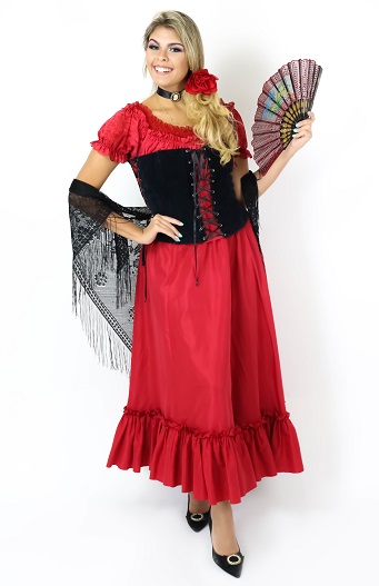 Espanhola corpete e saia